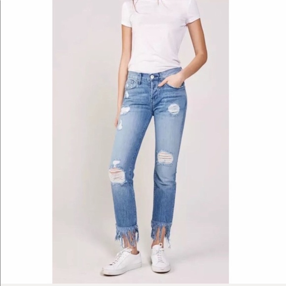3x1 Denim - FINAL PRICE ✂️ 3x1 Distressed Fringe Crop Jeans